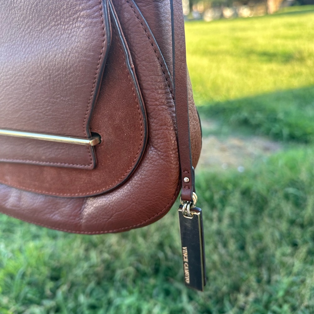 Brown Leather Crossbody Bag• Vince camuto - Picture 3 of 11